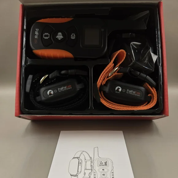 Humane Dog Training Collar 2pk Black & OrangeNo Prongs Uses Vibration And Sound